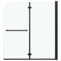 Folding shower screen with 2 black tempered glass panels 120x140 cm by vidaXL, shower doors - Ref: Foro24-147194, Price: 148,...
