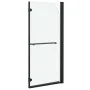 Folding shower screen with 2 black tempered glass panels 120x140 cm by vidaXL, shower doors - Ref: Foro24-147194, Price: 148,...