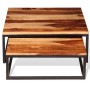Stackable coffee tables 2 units solid sheesham wood by vidaXL, Coffee table - Ref: Foro24-243961, Price: 114,73 €, Discount: %