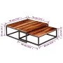 Stackable coffee tables 2 units solid sheesham wood by vidaXL, Coffee table - Ref: Foro24-243961, Price: 113,90 €, Discount: %