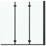 Mampara de ducha plegable 3 paneles ESG 130x138 cm negro de vidaXL, Puertas de ducha - Ref: Foro24-147191, Precio: 153,86 €, ...
