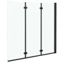 Mampara de ducha plegable 3 paneles ESG 130x138 cm negro de vidaXL, Puertas de ducha - Ref: Foro24-147191, Precio: 153,86 €, ...
