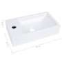 Weißes SMC-Waschbecken 400x220x90 mm von vidaXL, Sinkt - Ref: Foro24-146513, Preis: 44,27 €, Rabatt: %