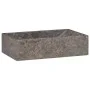 Lavabo de mármol gris con brillo 45x30x12 cm de vidaXL, Lavabos - Ref: Foro24-149156, Precio: 122,38 €, Descuento: %