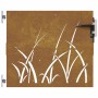 Puerta de jardín acero corten diseño hierba 85x100 cm