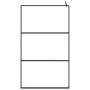 Begehbare Duschwand ESG transparentes Glas schwarz 115x195cm von vidaXL, Duschwände und Duschwände - Ref: Foro24-149151, Prei...