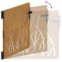 Puerta de jardín acero corten diseño hierba 85x100 cm