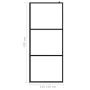 Accessible shower screen made of transparent black tempered glass, 115x195cm. by vidaXL, Shower walls and screens - Ref: Foro...
