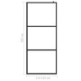 Begehbare Duschwand ESG transparentes Glas schwarz 115x195cm von vidaXL, Duschwände und Duschwände - Ref: Foro24-149151, Prei...