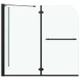 Mampara de ducha plegable ESG negra 120x68x130 cm de vidaXL, Puertas de ducha - Ref: Foro24-147190, Precio: 232,68 €, Descuen...