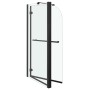 Mampara de ducha plegable ESG negra 120x68x130 cm de vidaXL, Puertas de ducha - Ref: Foro24-147190, Precio: 199,90 €, Descuen...