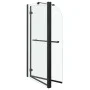 Mampara de ducha plegable ESG negra 120x68x130 cm de vidaXL, Puertas de ducha - Ref: Foro24-147190, Precio: 232,68 €, Descuen...