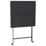 Folding 3-piece synthetic black rattan bistro set by vidaXL, Garden sets - Ref: Foro24-319989, Price: 131,93 €, Discount: %