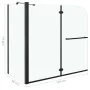 Mampara de ducha plegable ESG negra 120x68x130 cm de vidaXL, Puertas de ducha - Ref: Foro24-147190, Precio: 232,68 €, Descuen...