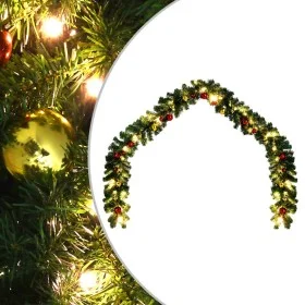 Christmas garland decorated with balls and LED lights 10 m by vidaXL, Christmas lights - Ref: Foro24-246407, Price: 60,48 €, ...