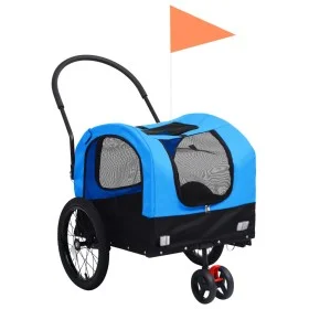 Pet Bike Trailer Stroller 2 in 1 Blue Black by vidaXL, pet strollers - Ref: Foro24-92438, Price: 116,11 €, Discount: %