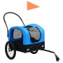 Pet Fahrradanhänger Kinderwagen 2 in 1 Blau Schwarz von vidaXL, Kinderwagen für Haustiere - Ref: Foro24-92438, Preis: 120,72 ...