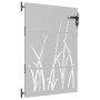 Puerta de jardín acero corten diseño hierba 85x125 cm