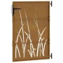 Puerta de jardín acero corten diseño hierba 85x125 cm