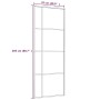 Schiebetür aus ESG-Glas und schwarzem Aluminium, 76 x 205 cm von vidaXL, Türen für zu Hause - Ref: Foro24-151679, Preis: 225,...