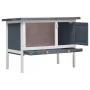 1-story gray wood rabbit cage by vidaXL, Cages and habitats for small animals - Ref: Foro24-170828, Price: 84,94 €, Discount: %