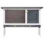 1-story gray wood rabbit cage by vidaXL, Cages and habitats for small animals - Ref: Foro24-170828, Price: 84,94 €, Discount: %