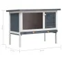 1-story gray wood rabbit cage by vidaXL, Cages and habitats for small animals - Ref: Foro24-170828, Price: 84,94 €, Discount: %