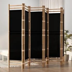 Biombo plegable de 6 paneles bambú y lona 240 cm de vidaXL, Divisores de ambientes - Ref: Foro24-350630, Precio: 133,49 €, De...