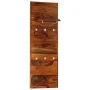 Perchero de madera maciza de sheesham 118x40 cm de vidaXL, Percheros para sombreros y abrigos - Ref: Foro24-246351, Precio: 7...