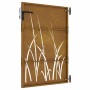 Puerta de jardín acero corten diseño hierba 85x150 cm