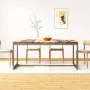 Solid sheesham wood and steel dining table 180 cm by vidaXL, Kitchen and dining tables - Ref: Foro24-244797, Price: 329,73 €,...