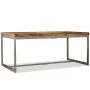 Solid sheesham wood and steel dining table 180 cm by vidaXL, Kitchen and dining tables - Ref: Foro24-244797, Price: 329,73 €,...