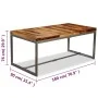 Solid sheesham wood and steel dining table 180 cm by vidaXL, Kitchen and dining tables - Ref: Foro24-244797, Price: 329,73 €,...