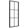 Interior door ESG glass and black aluminum 83x201.5 cm by vidaXL, Doors for the home - Ref: Foro24-151203, Price: 212,25 €, D...