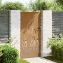 Puerta de jardín acero corten diseño hierba 85x200 cm