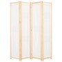 Divider screen with 4 cream fabric panels 160x170x4 cm by vidaXL, Room dividers - Ref: Foro24-248173, Price: 60,51 €, Discoun...