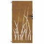 Puerta de jardín acero corten diseño hierba 85x200 cm