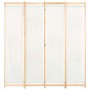 Trennwand mit 4 cremefarbenen Stoffbahnen 160x170x4 cm von vidaXL, Raumteiler - Ref: Foro24-248173, Preis: 60,51 €, Rabatt: %