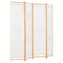 Trennwand mit 4 cremefarbenen Stoffbahnen 160x170x4 cm von vidaXL, Raumteiler - Ref: Foro24-248173, Preis: 60,51 €, Rabatt: %