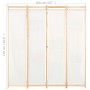 Trennwand mit 4 cremefarbenen Stoffbahnen 160x170x4 cm von vidaXL, Raumteiler - Ref: Foro24-248173, Preis: 60,51 €, Rabatt: %