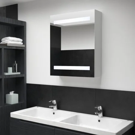 Mueble de baño con espejo LED 50x13,5x60 cm de vidaXL, Tocadores de baño - Ref: Foro24-285115, Precio: 106,54 €, Descuento: %