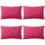 Cojines para exteriores 60x40 cm rosa 4 unidades