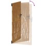 Puerta de jardín acero corten diseño hierba 85x200 cm