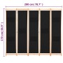 Divider screen with 5 black fabric panels 200x170x4 cm by vidaXL, Room dividers - Ref: Foro24-248185, Price: 80,01 €, Discoun...