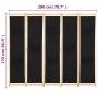 Trennwand mit 5 schwarzen Stoffbahnen 200x170x4 cm von vidaXL, Raumteiler - Ref: Foro24-248185, Preis: 78,49 €, Rabatt: %