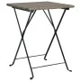 Zusammenklappbare Café-Möbel, 3-teilig, graues synthetisches Rattan von vidaXL, Gartensets - Ref: Foro24-319991, Preis: 114,0...