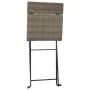 Zusammenklappbare Café-Möbel, 3-teilig, graues synthetisches Rattan von vidaXL, Gartensets - Ref: Foro24-319991, Preis: 114,0...