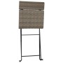 Zusammenklappbare Café-Möbel, 3-teilig, graues synthetisches Rattan von vidaXL, Gartensets - Ref: Foro24-319991, Preis: 115,5...