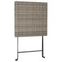 Zusammenklappbare Café-Möbel, 3-teilig, graues synthetisches Rattan von vidaXL, Gartensets - Ref: Foro24-319991, Preis: 114,0...