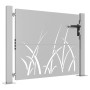 Puerta de jardín acero corten diseño hierba 105x105 cm